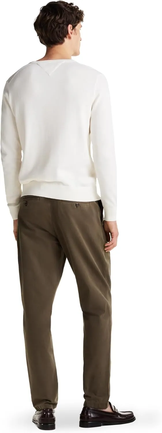 Tommy Hilfiger Men's Cotton Solid Crewneck Sweater Lightweight Pullover, Also Available in Big & Tall