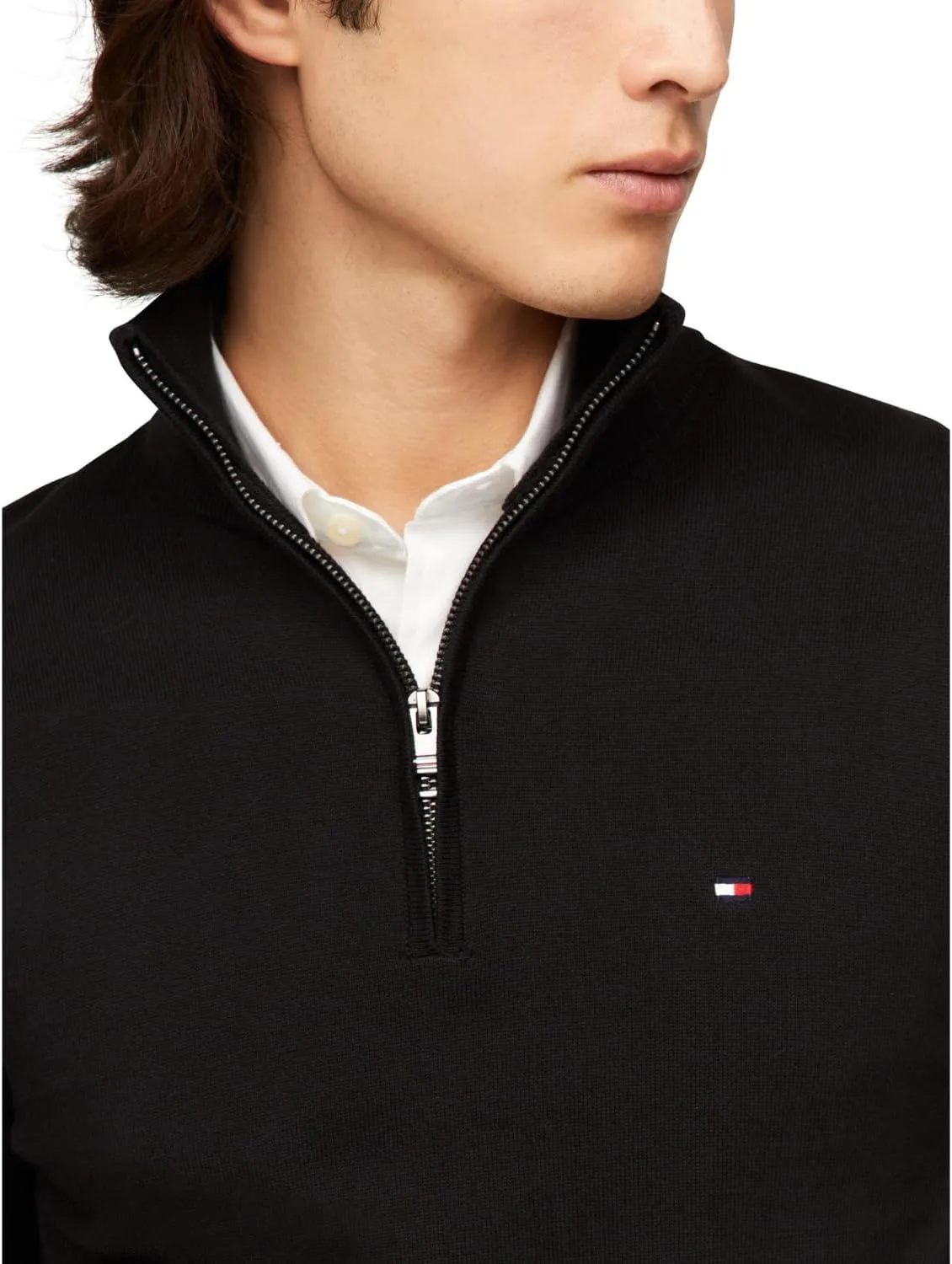 Tommy Hilfiger Men's Lightweight Pullover Quarter Zip Sweater