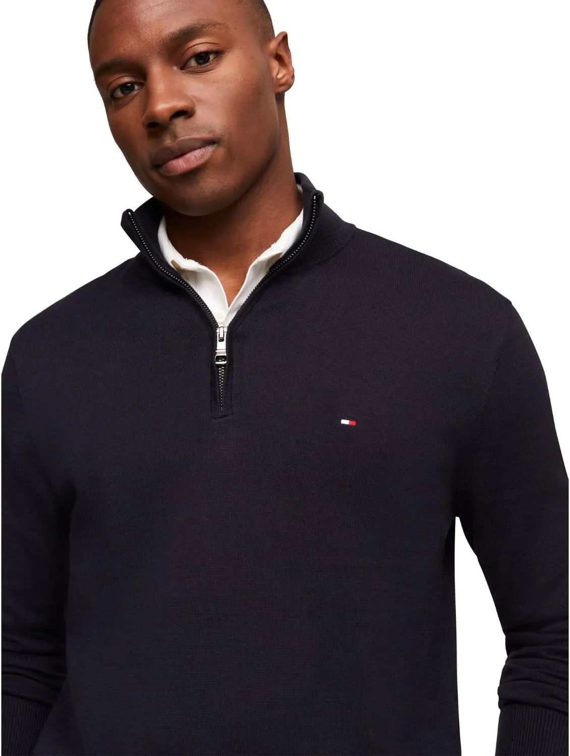 Tommy Hilfiger Men's Lightweight Pullover Quarter Zip Sweater