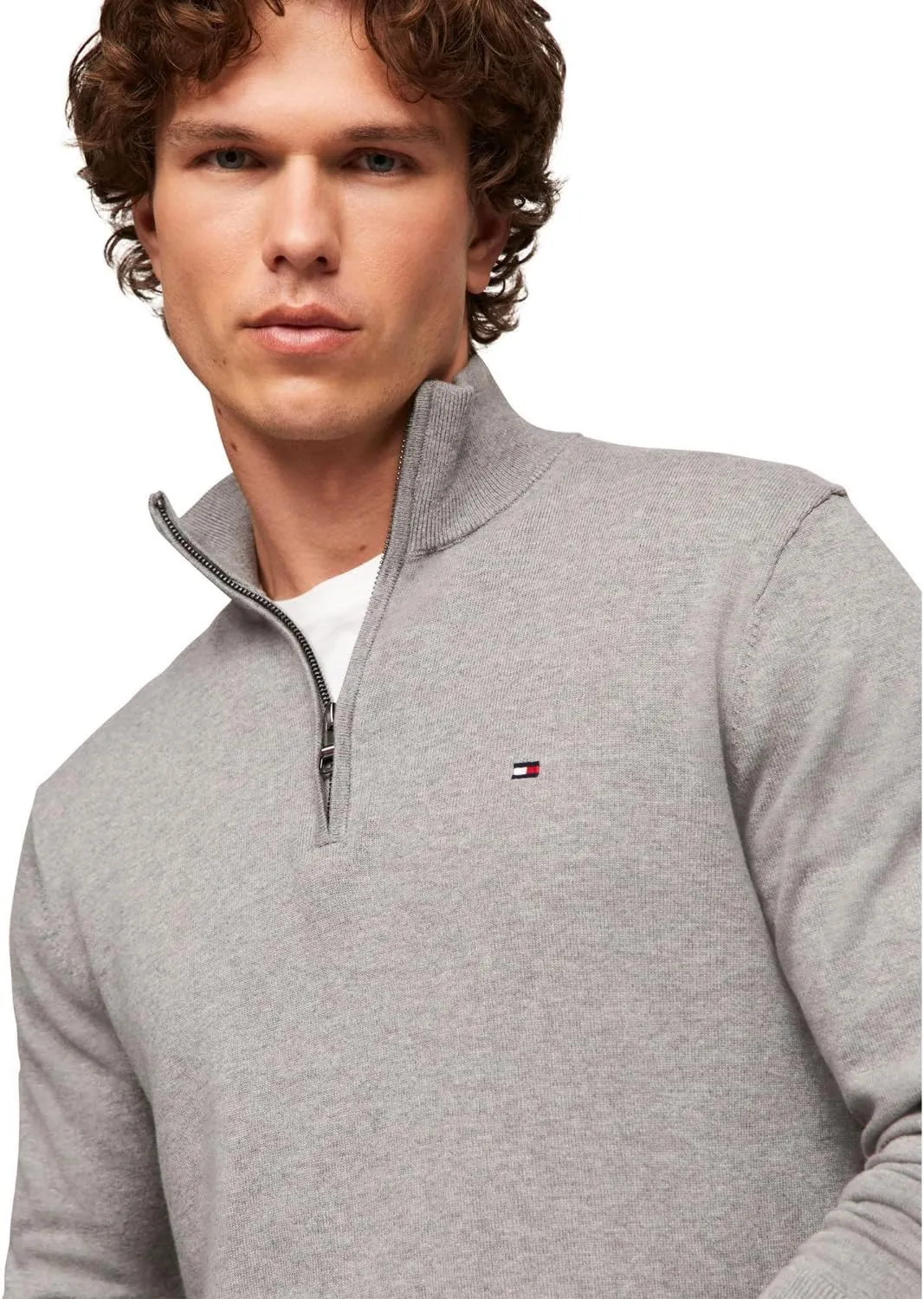 Tommy Hilfiger Men's Lightweight Pullover Quarter Zip Sweater