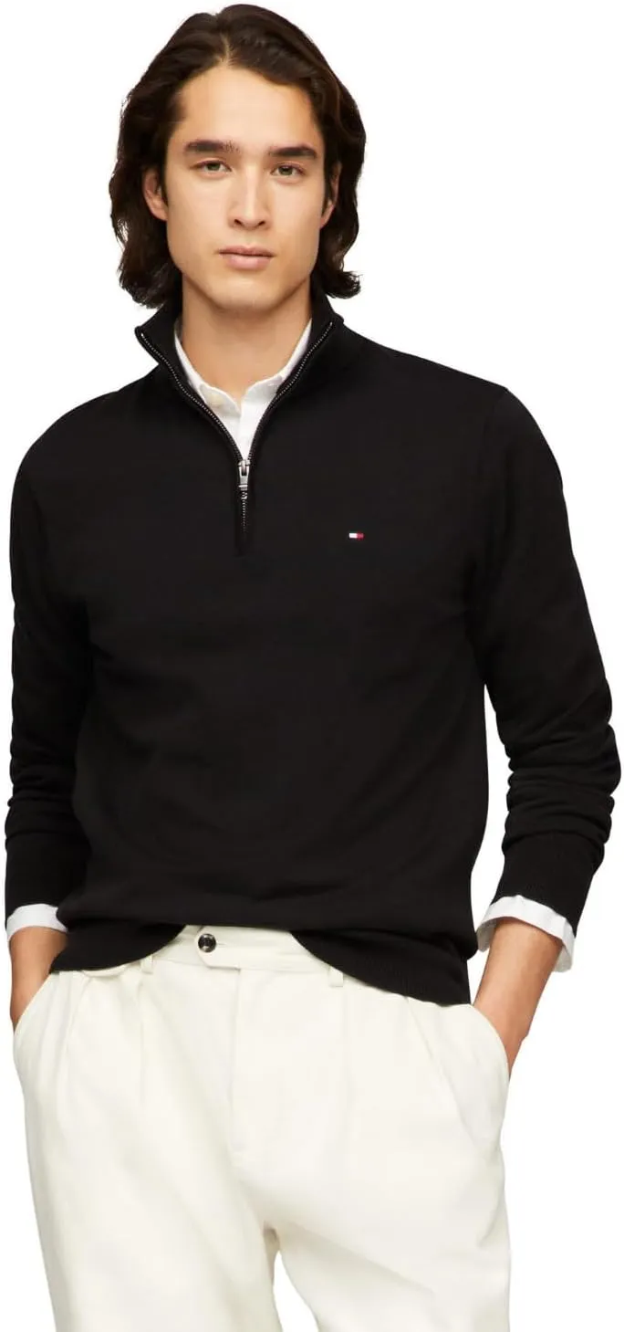 Tommy Hilfiger Men's Lightweight Pullover Quarter Zip Sweater