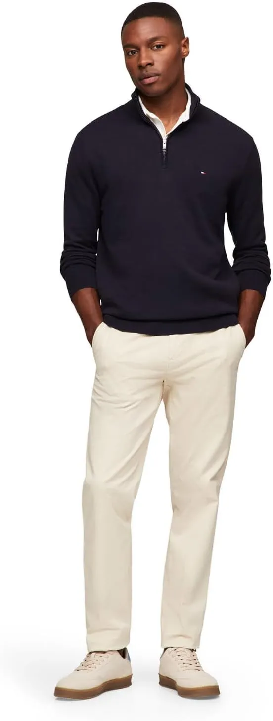 Tommy Hilfiger Men's Lightweight Pullover Quarter Zip Sweater