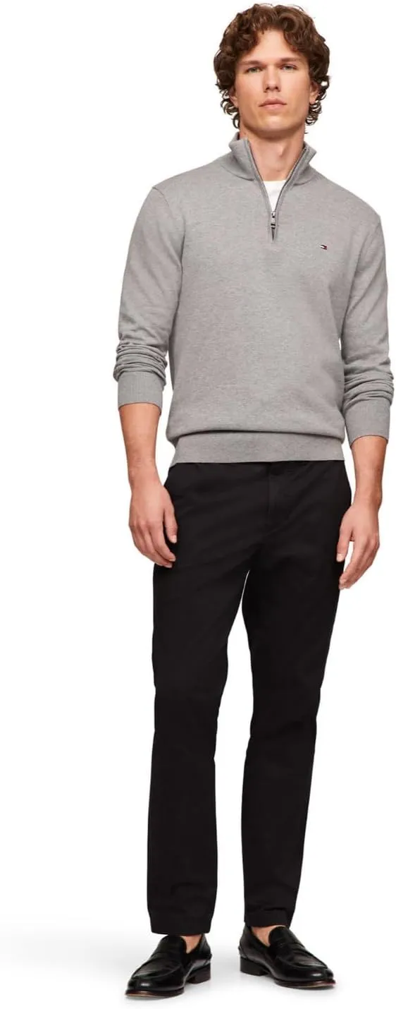 Tommy Hilfiger Men's Lightweight Pullover Quarter Zip Sweater