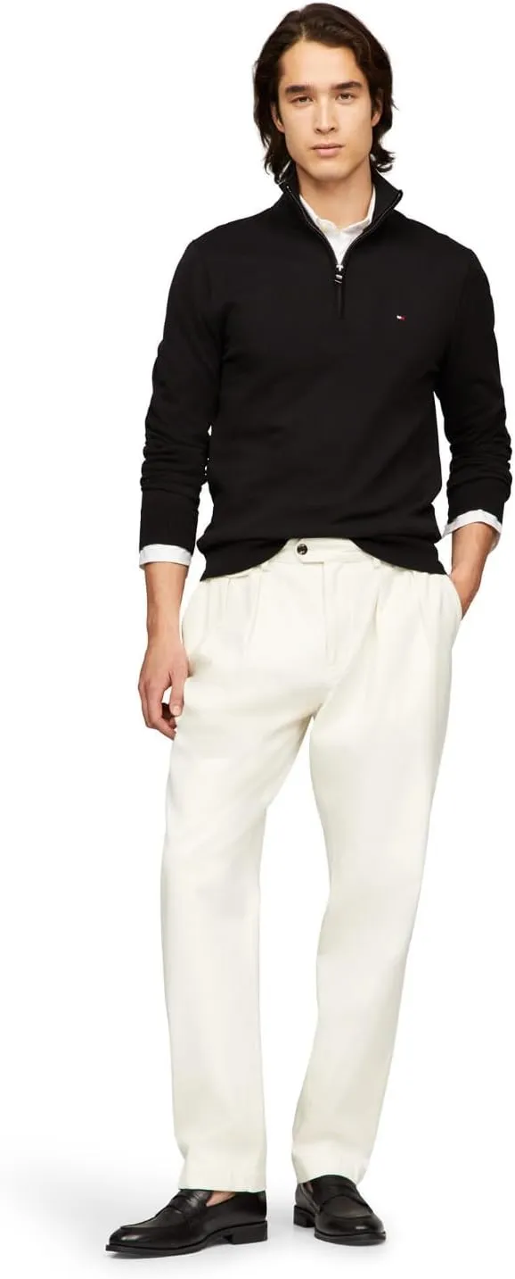 Tommy Hilfiger Men's Lightweight Pullover Quarter Zip Sweater