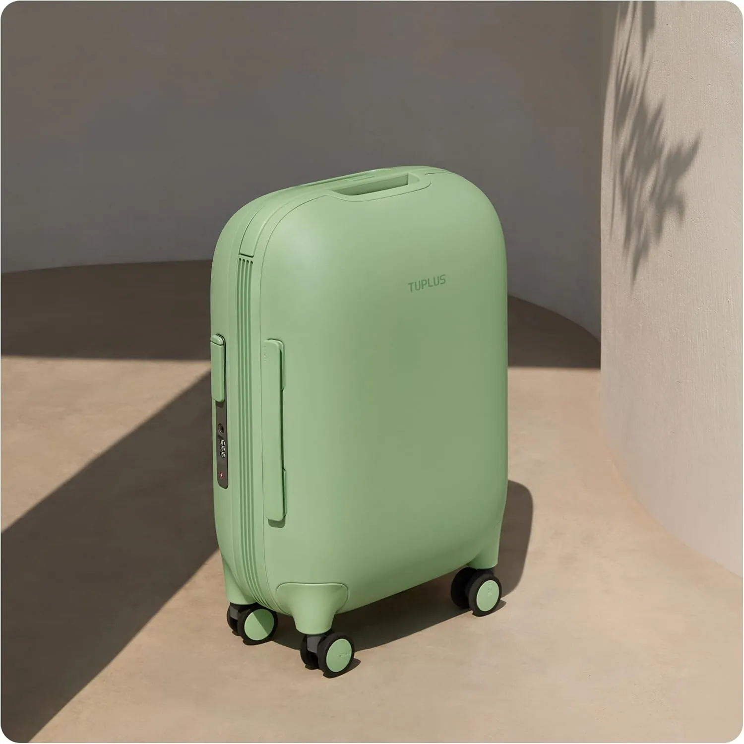 TUPLUS Suitcase ABS Hard Shell Luggage Hold Check in Travel Case with 4 Spinner Wheels,TIME CAPSULE COLLECTION