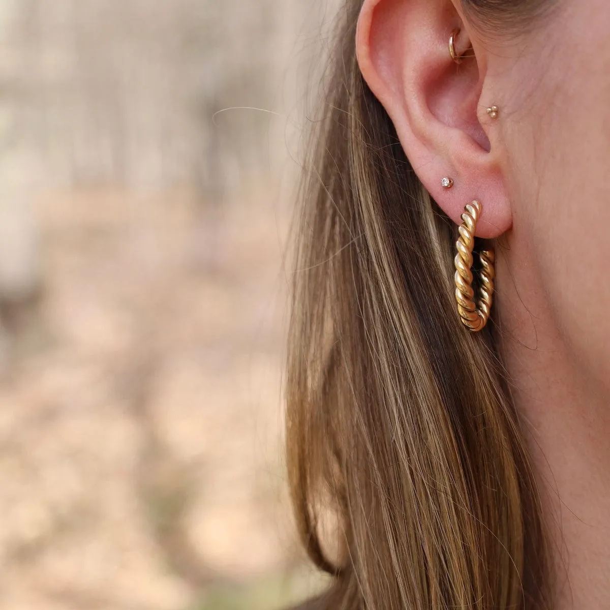 Twisted Hoop Earrings