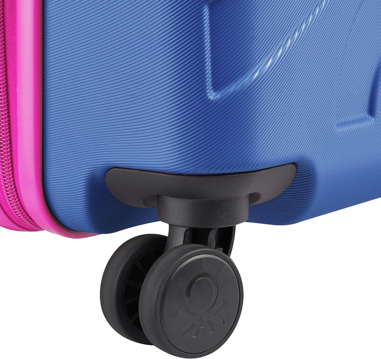 United Colors of Benetton Fabrica Hardside Luggage with Spinner Wheels, Blue, Carry-On 19 Inch