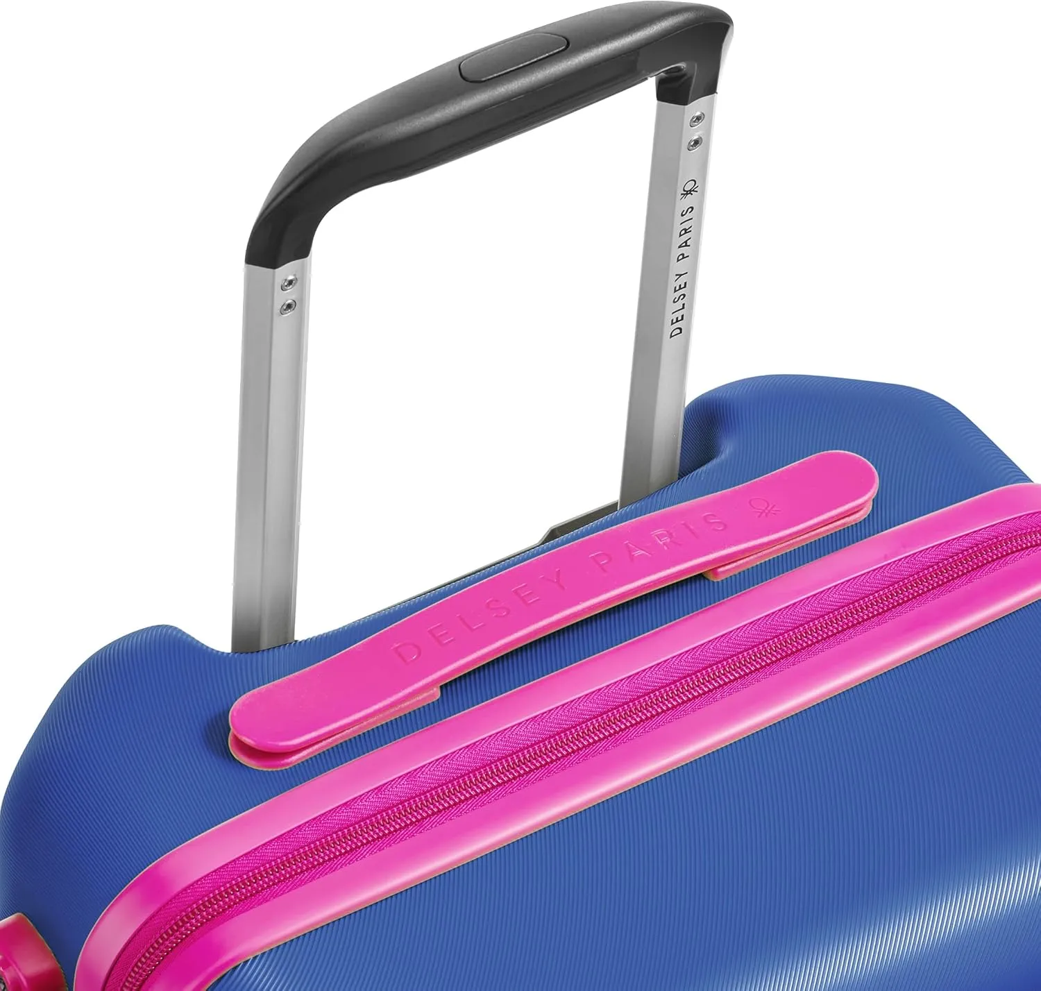 United Colors of Benetton Fabrica Hardside Luggage with Spinner Wheels, Blue, Carry-On 19 Inch