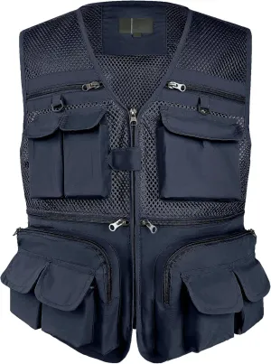 Versatile Men's Summer Vest for Fishing, Travel, Outdoor Work, Safari and Photography with Multiple Pockets