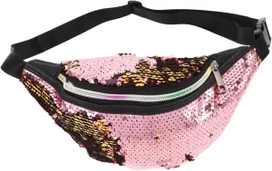 Versatile Women's Travel Pouch Sequin Purse for Ladies Adjustable Belt Bag Fashion Crossbody Bag Glitter Pouch