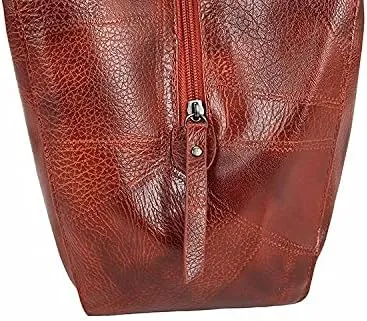 Vintage Soft Leather Women's Bucket Bag, Large Capacity Shoulder Handbag for Casual and Daily Use