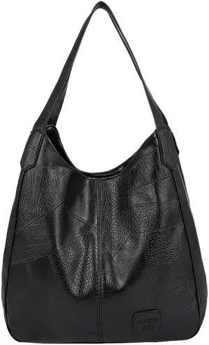 Vintage Soft Leather Women's Bucket Bag, Large Capacity Shoulder Handbag for Casual and Daily Use