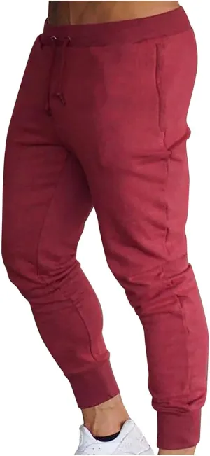WABEOR Mens Joggers Pants Slim Fit Stretch Elastic Athletic Sweatpants Casual Breathable Lounge Pants Gym Workout Trousers