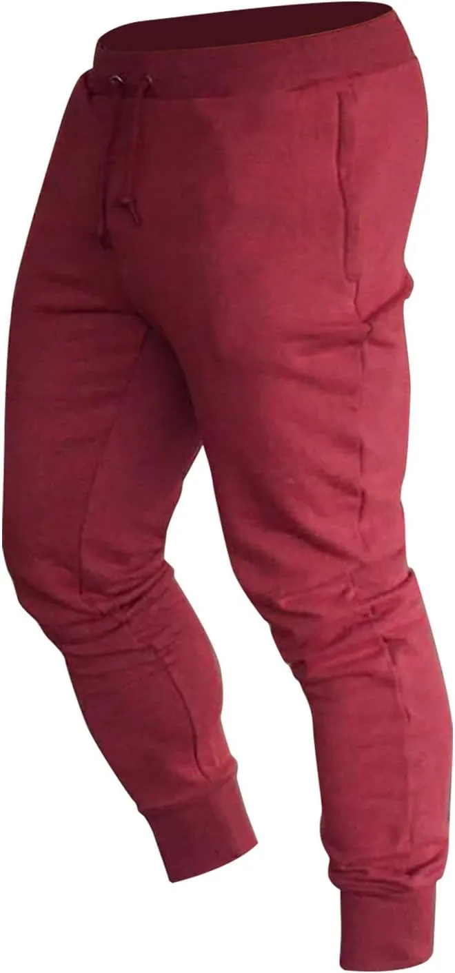 WABEOR Mens Joggers Pants Slim Fit Stretch Elastic Athletic Sweatpants Casual Breathable Lounge Pants Gym Workout Trousers