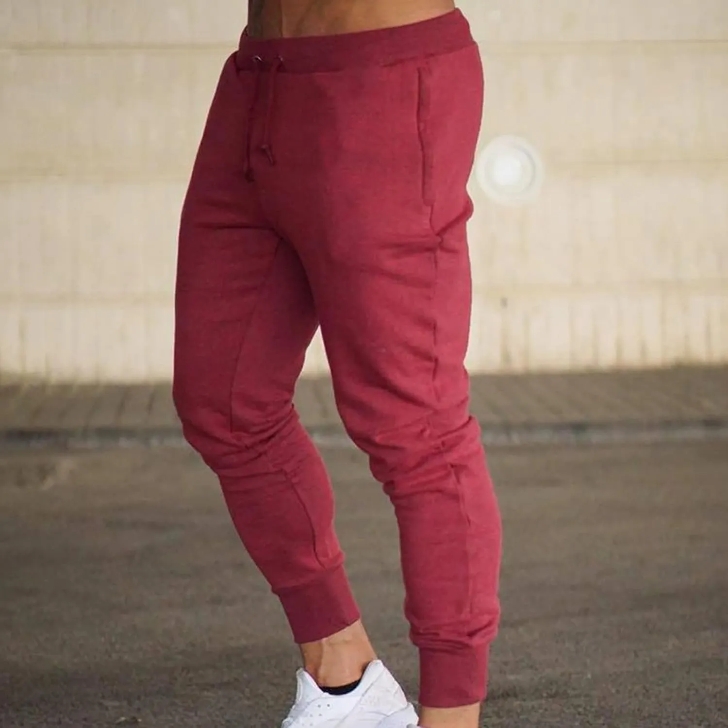 WABEOR Mens Joggers Pants Slim Fit Stretch Elastic Athletic Sweatpants Casual Breathable Lounge Pants Gym Workout Trousers