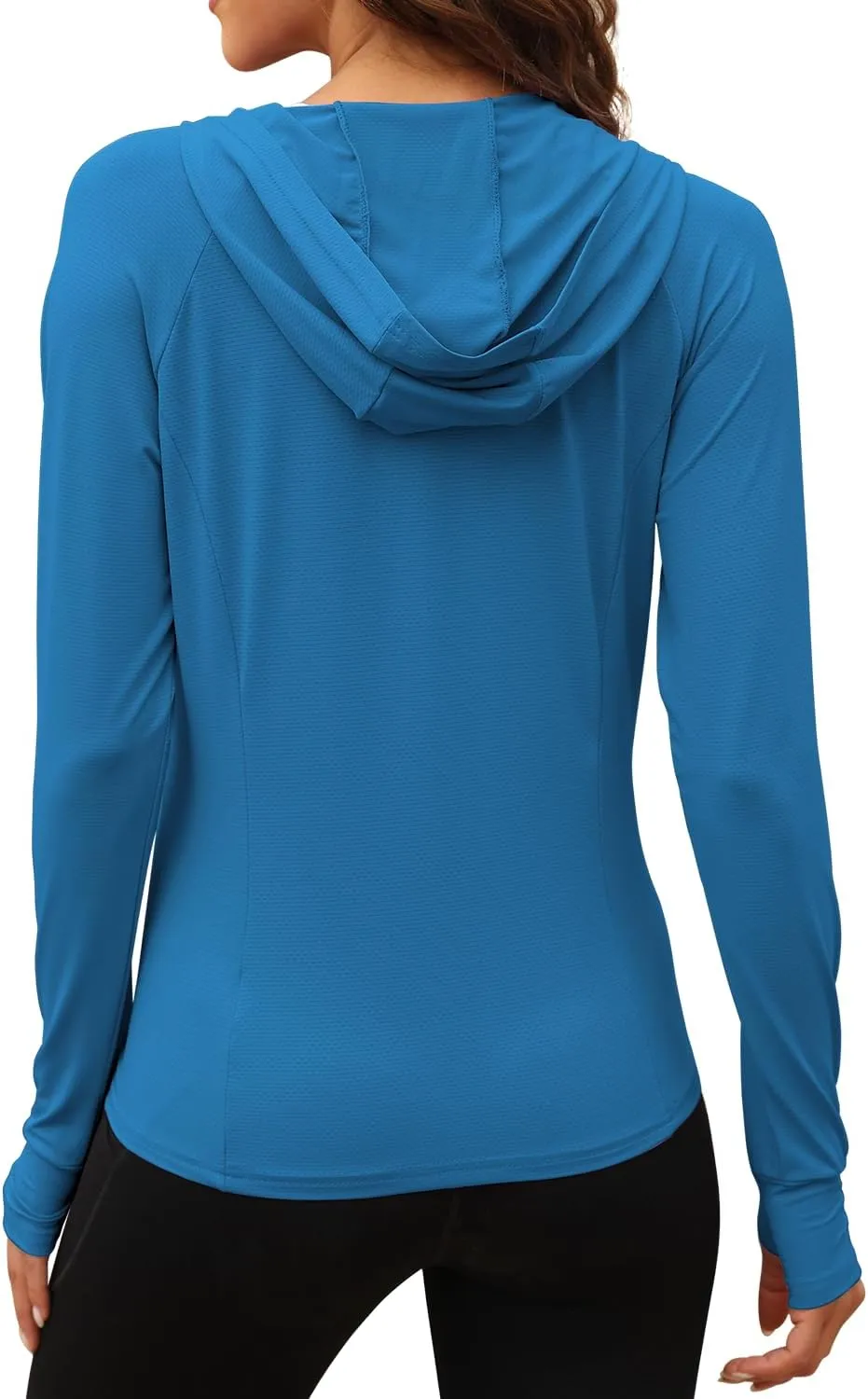 We1Fit Women's UPF 50  Sun Protection Jacket Hoodie Sun Shirts Hiking Running Athletic Shirt