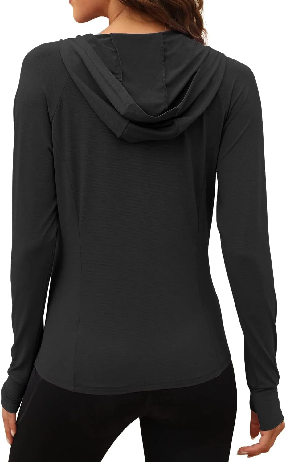We1Fit Women's UPF 50  Sun Protection Jacket Hoodie Sun Shirts Hiking Running Athletic Shirt