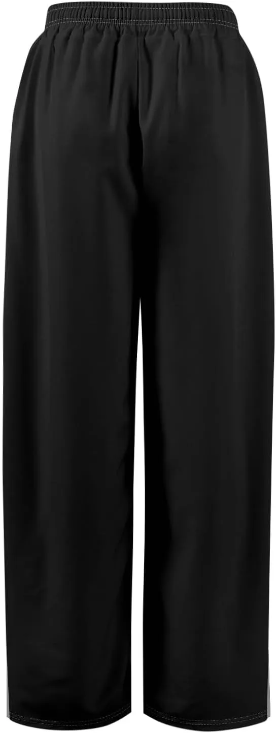 Wide Leg Pants for Women Casual Summer High Waistd Flowy Beach Pants Drawstring Elastic Waist Solid Pockets Trousers