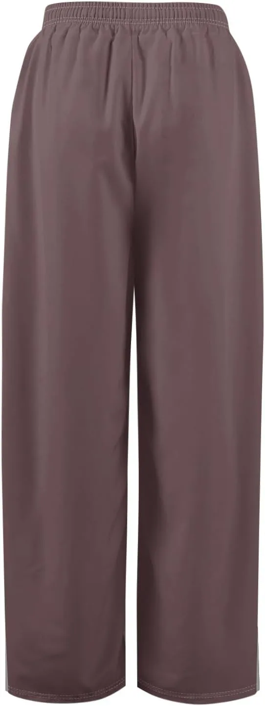 Wide Leg Pants for Women Casual Summer High Waistd Flowy Beach Pants Drawstring Elastic Waist Solid Pockets Trousers