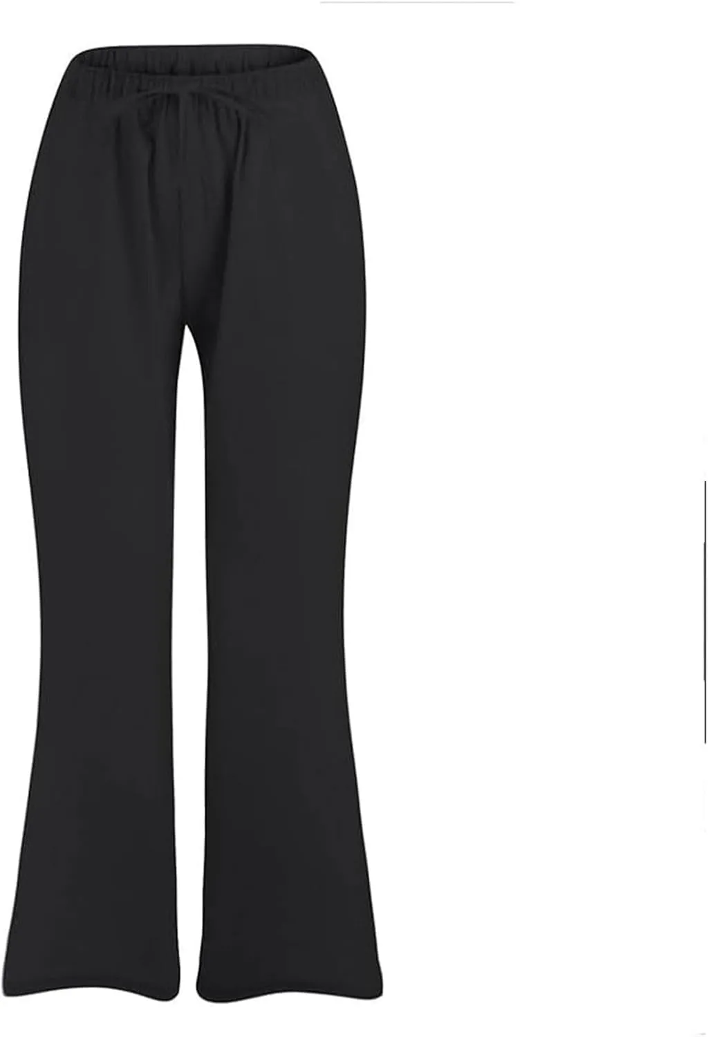 Women Linen Pants 2025 Summer Drawstring High Waisted Wide Leg Pants Lounge Beach Trousers with Pockets