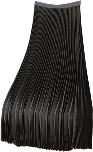 Women Pleated Long Skirt Satin Elastic High Waist Underdress Casual and Versatile Skirt Plus Size