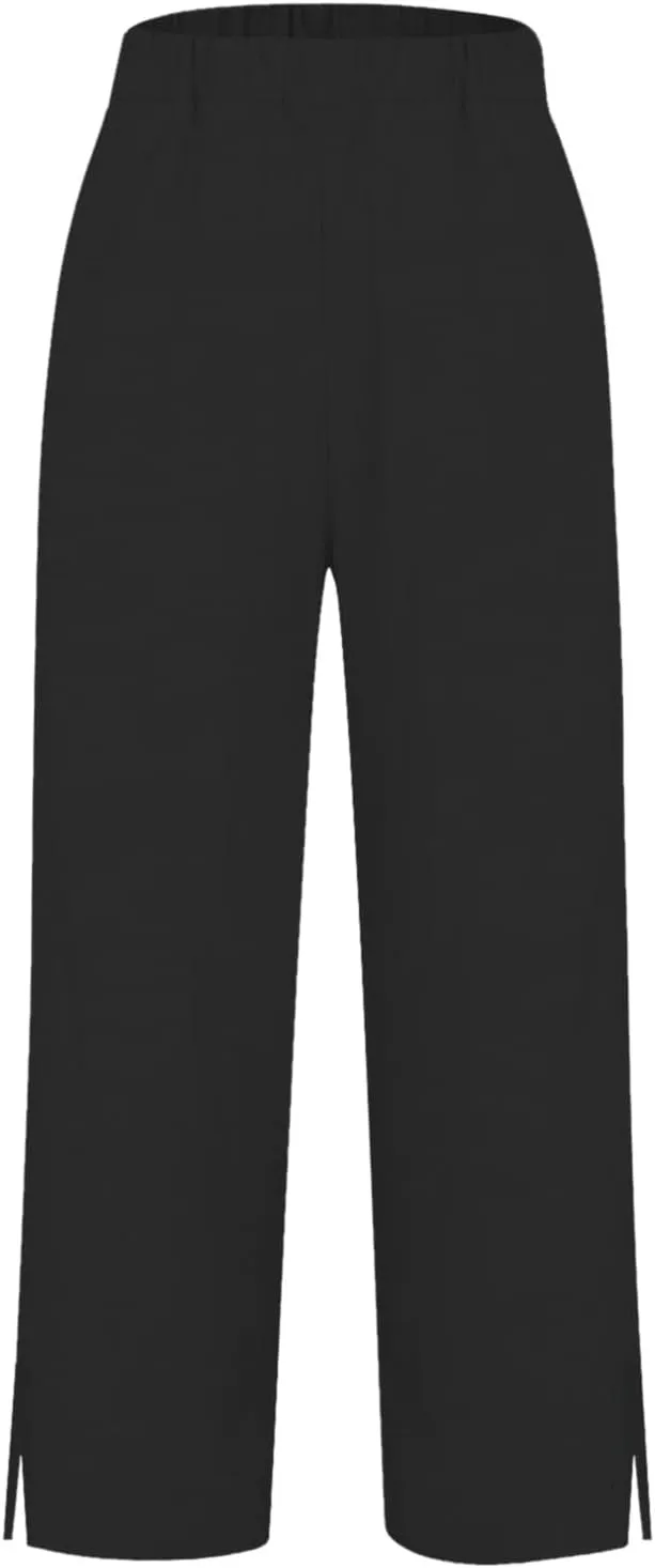 Women Summer High Waisted Cotton Linen Pants Wide Palazzo Pant Wide Leg Pant for Women High Waist