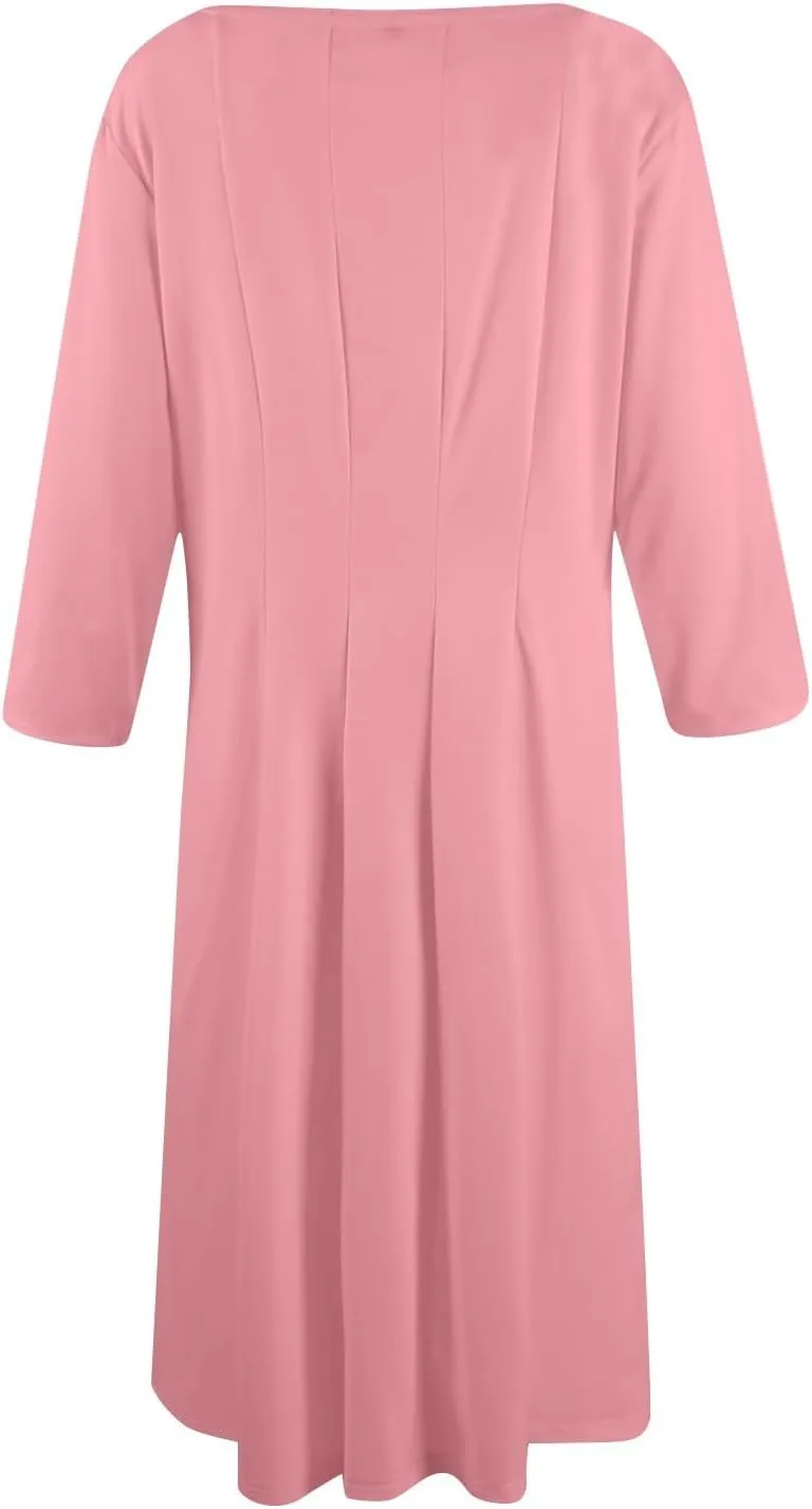 Women's A-Line Soft Dresses Midi Lightweight Breathable Sleevelesss Style Vacation Pockets Party Weddings Dress