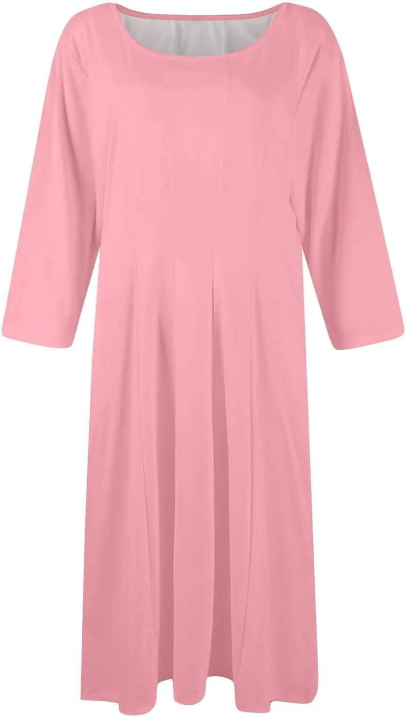 Women's A-Line Soft Dresses Midi Lightweight Breathable Sleevelesss Style Vacation Pockets Party Weddings Dress