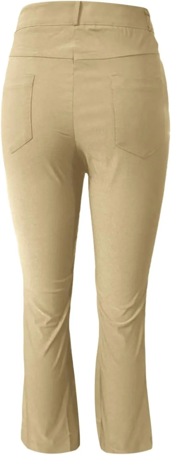 Womens Bootcut Dress Pants Business Casual Work Pants with Pockets High Waist Stretchy Trousers Pull On Slacks