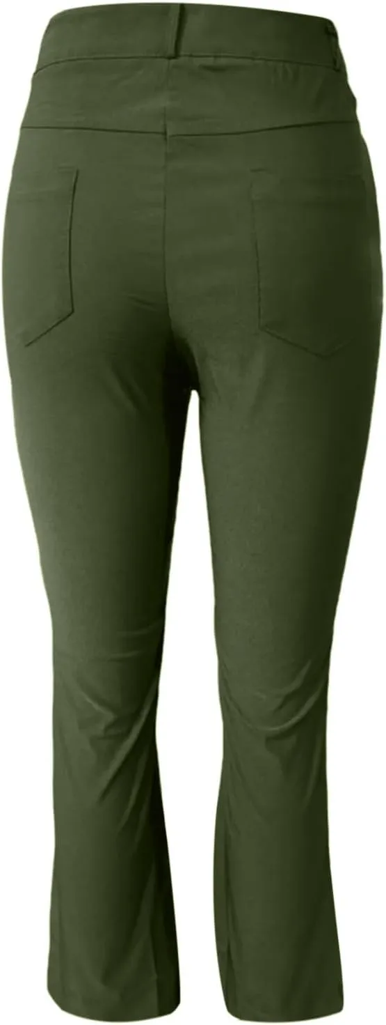Womens Bootcut Dress Pants Business Casual Work Pants with Pockets High Waist Stretchy Trousers Pull On Slacks