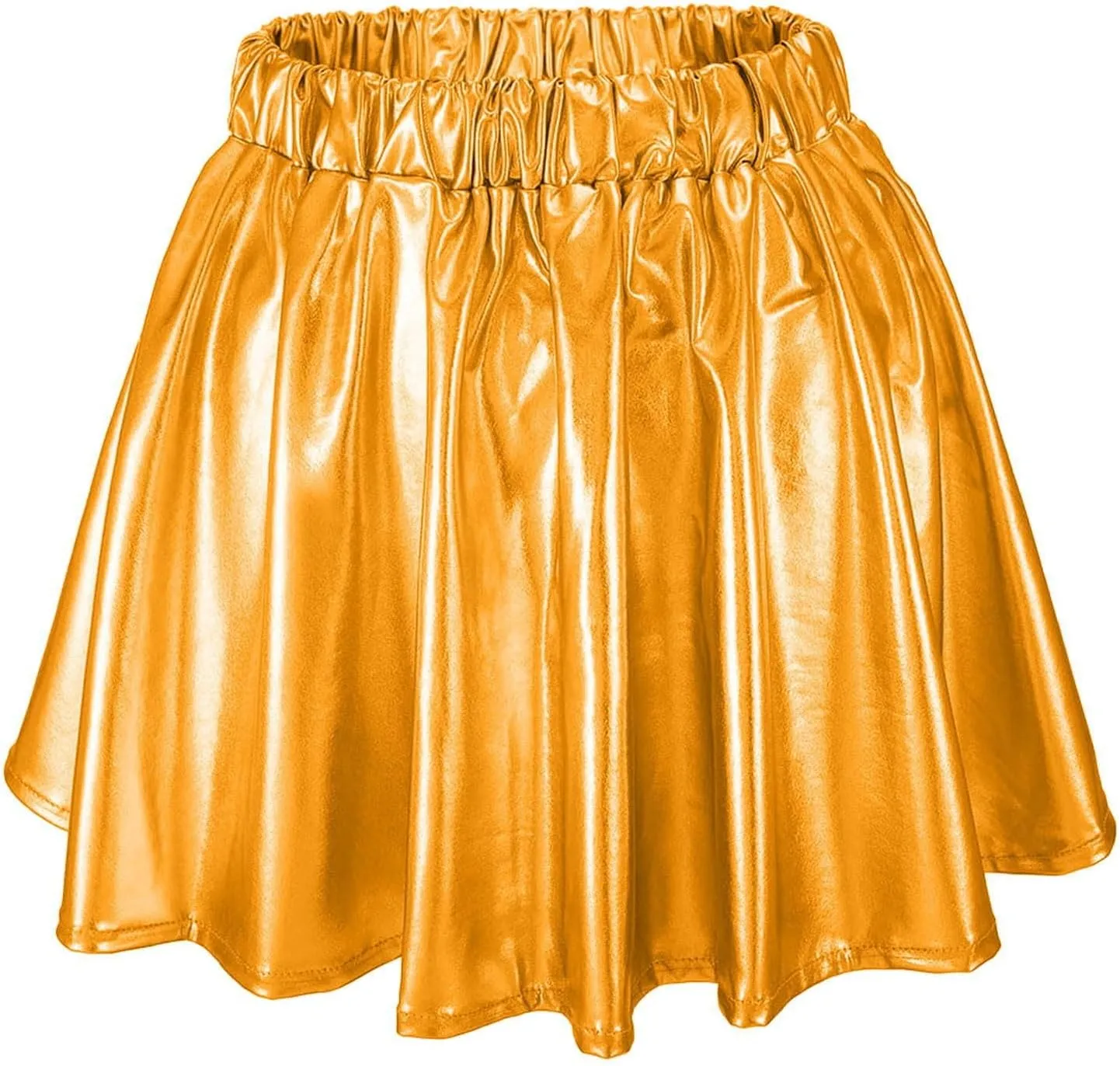 Women's Elastic Waist Pleated Skirt Cute Skirt Versatile Flared Cute Y2K Skirt Cheerleading Performance Multicolor