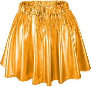 Women's Elastic Waist Pleated Skirt Cute Skirt Versatile Flared Cute Y2K Skirt Cheerleading Performance Multicolor