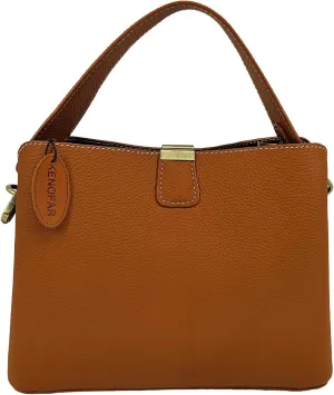 Women's Genuine Leather Tote Bag, Versatile Satchel and Top Handle Handbag with Straps Shoulder Bag