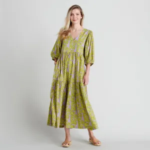 Womens Maribelle Dress - Lavender Stem Floral