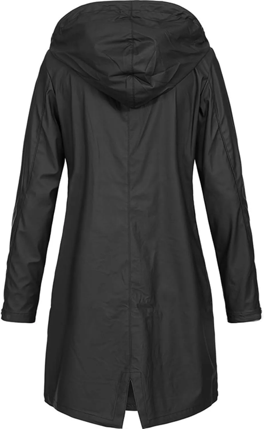 Womens Rain Jacket Waterproof Outdoor Rain Coats Lightweight Active Raincoat Windbreaker Long Hooded Trench Coat