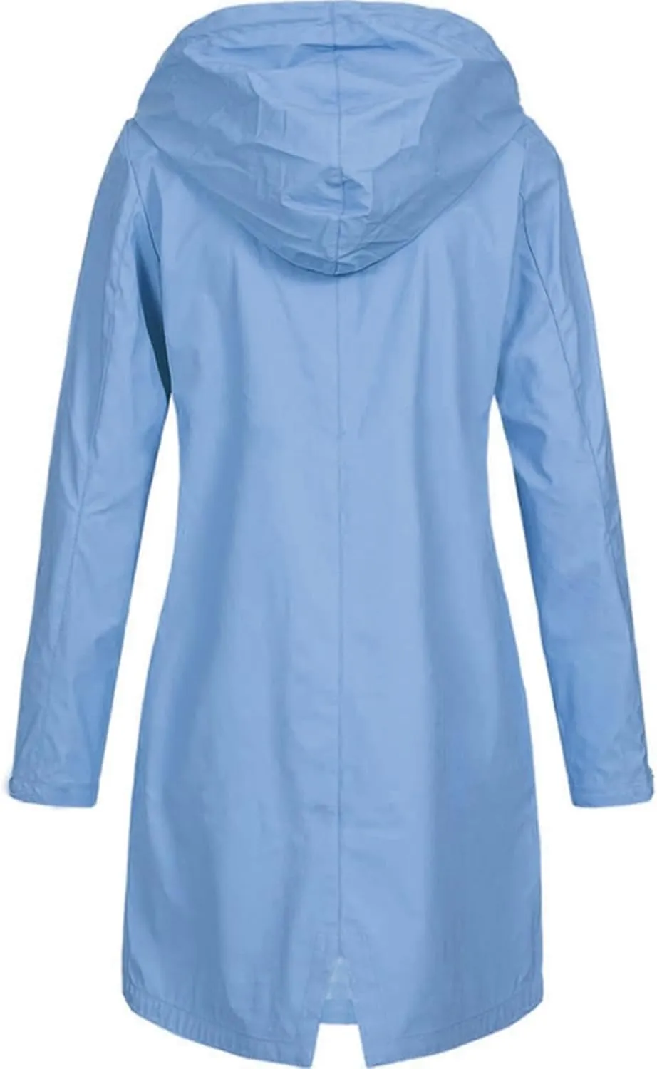 Womens Rain Jacket Waterproof Outdoor Rain Coats Lightweight Active Raincoat Windbreaker Long Hooded Trench Coat