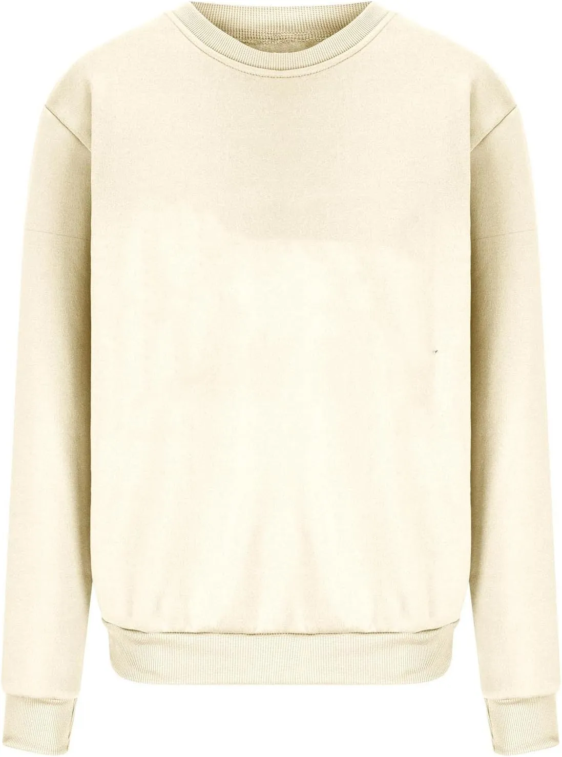 Womens Vintage Basic Oversized Long Sleeve Crew Neck Sweatshirt Casual Soft Pullover Tops Fall Fashion Clothes 2023