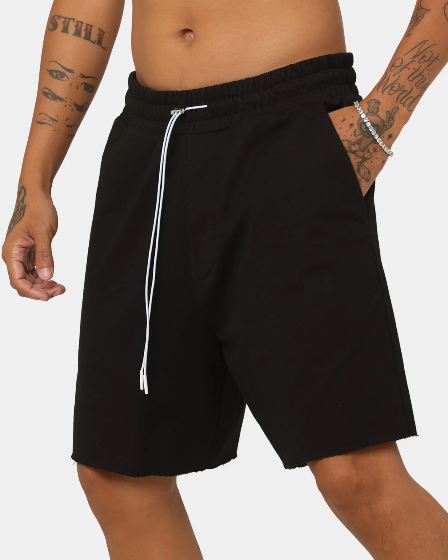XXIII Alvize Bleached Sweat Shorts Black