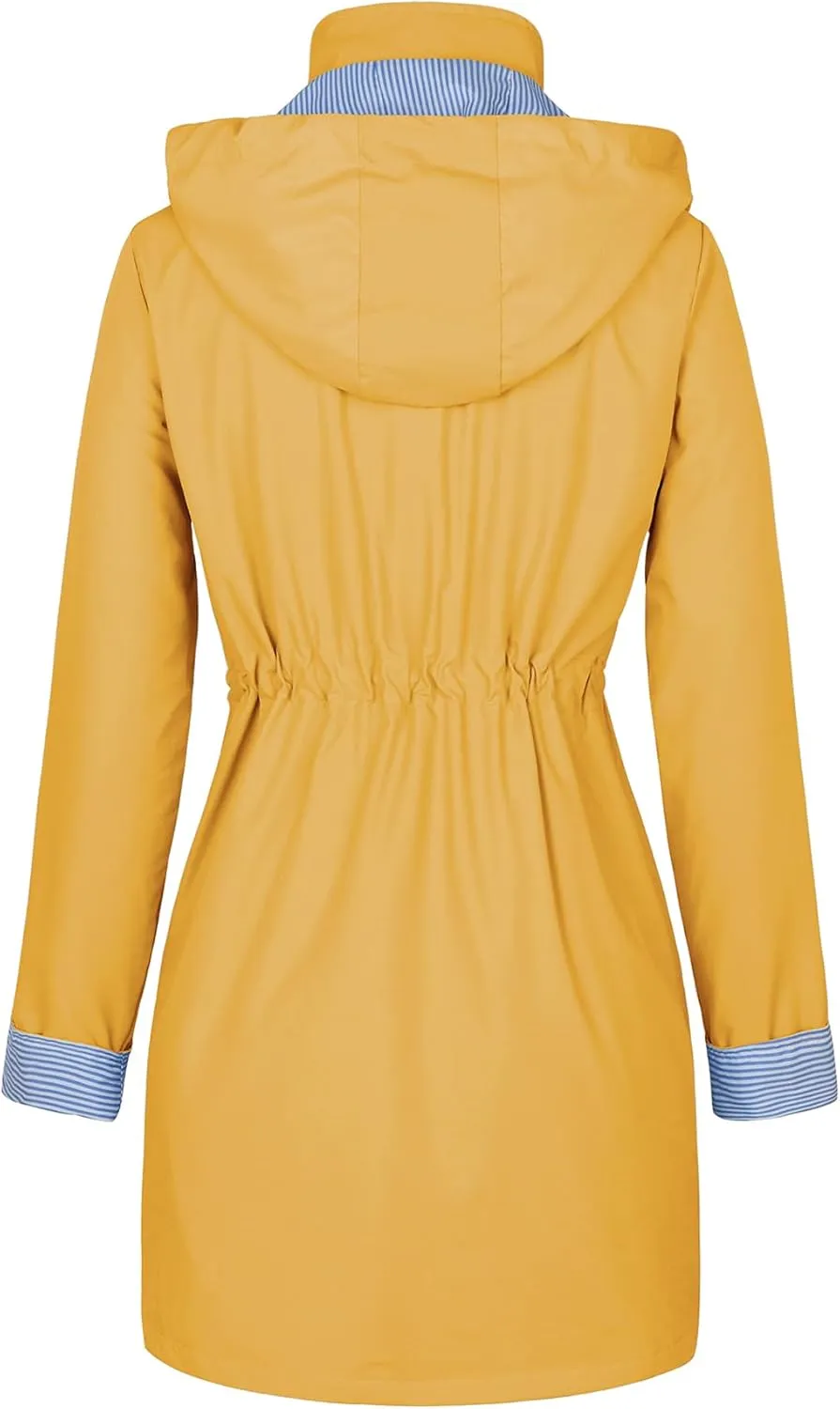 Zando Raincoat for Women Rain Jackets for Women Waterproof Lightweight Windbreaker Outdoor Hooded Trench Coat Long Rain Coats