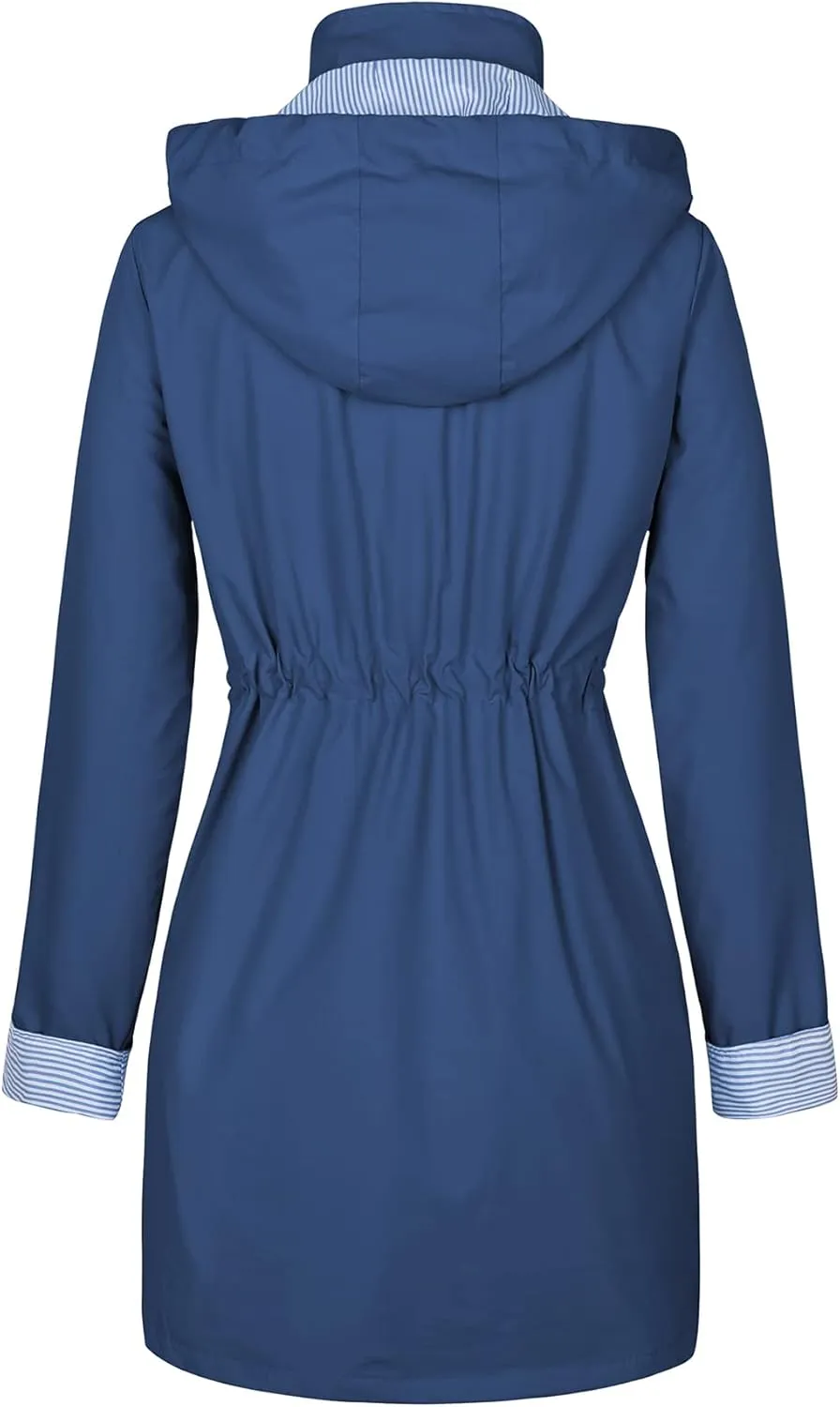 Zando Raincoat for Women Rain Jackets for Women Waterproof Lightweight Windbreaker Outdoor Hooded Trench Coat Long Rain Coats