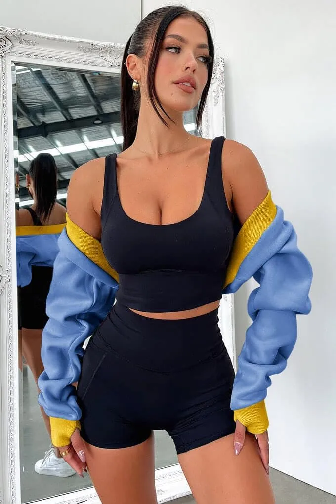 Zwurew Women's Bolero Shrug Long Sleeve Cropped Sweatshirt with Thumb Hole Workout Shrugs Open Front Y2K Tops 2024