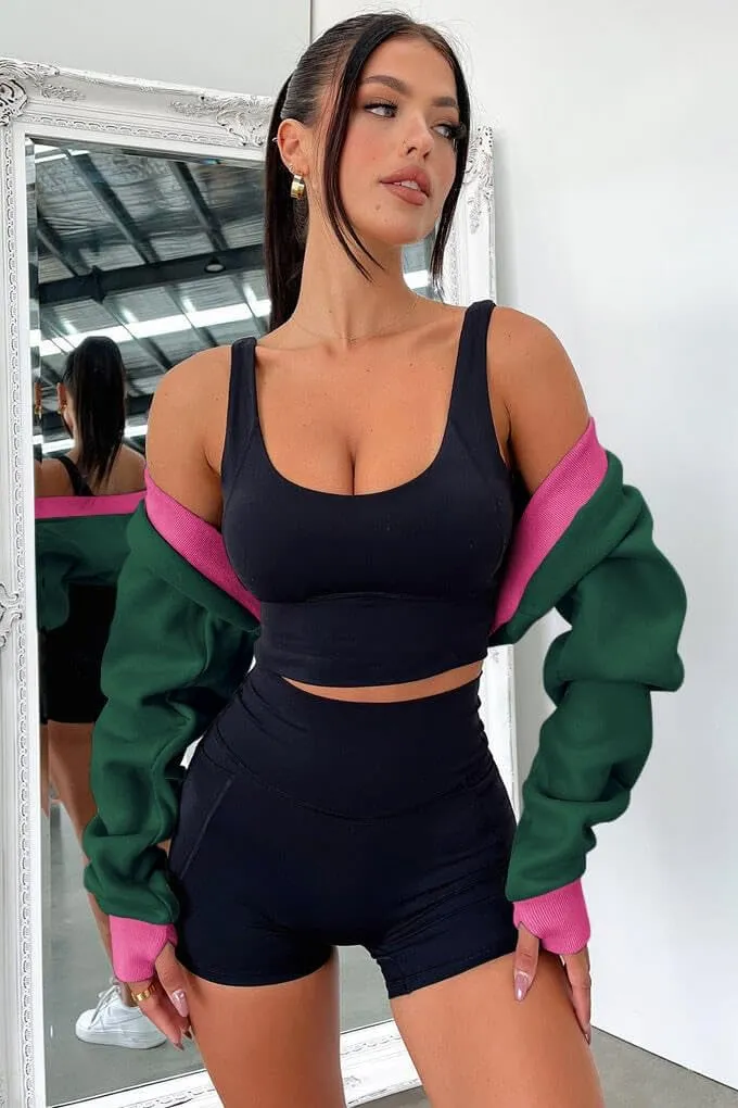 Zwurew Women's Bolero Shrug Long Sleeve Cropped Sweatshirt with Thumb Hole Workout Shrugs Open Front Y2K Tops 2024